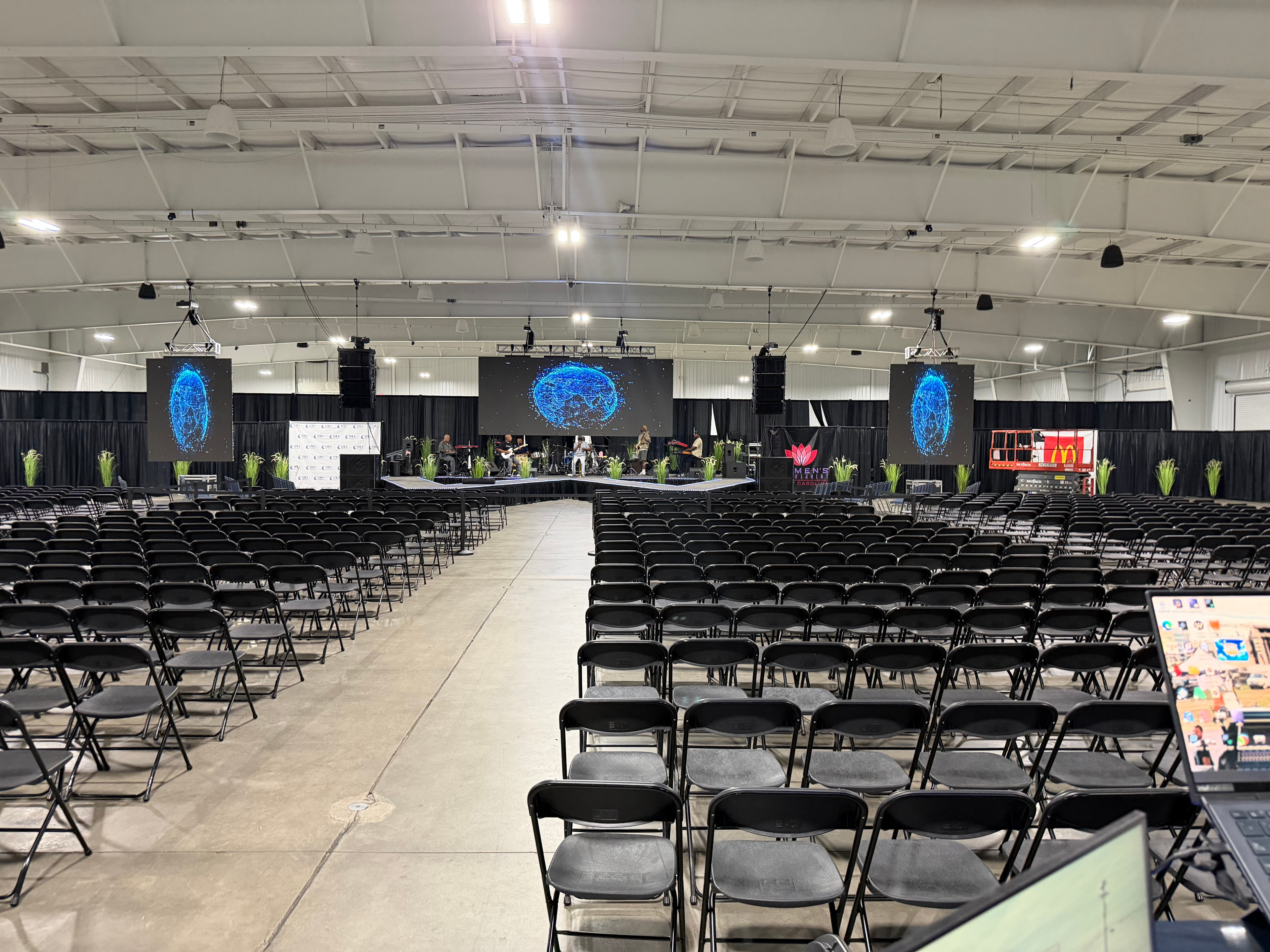 LED video wall at live concert