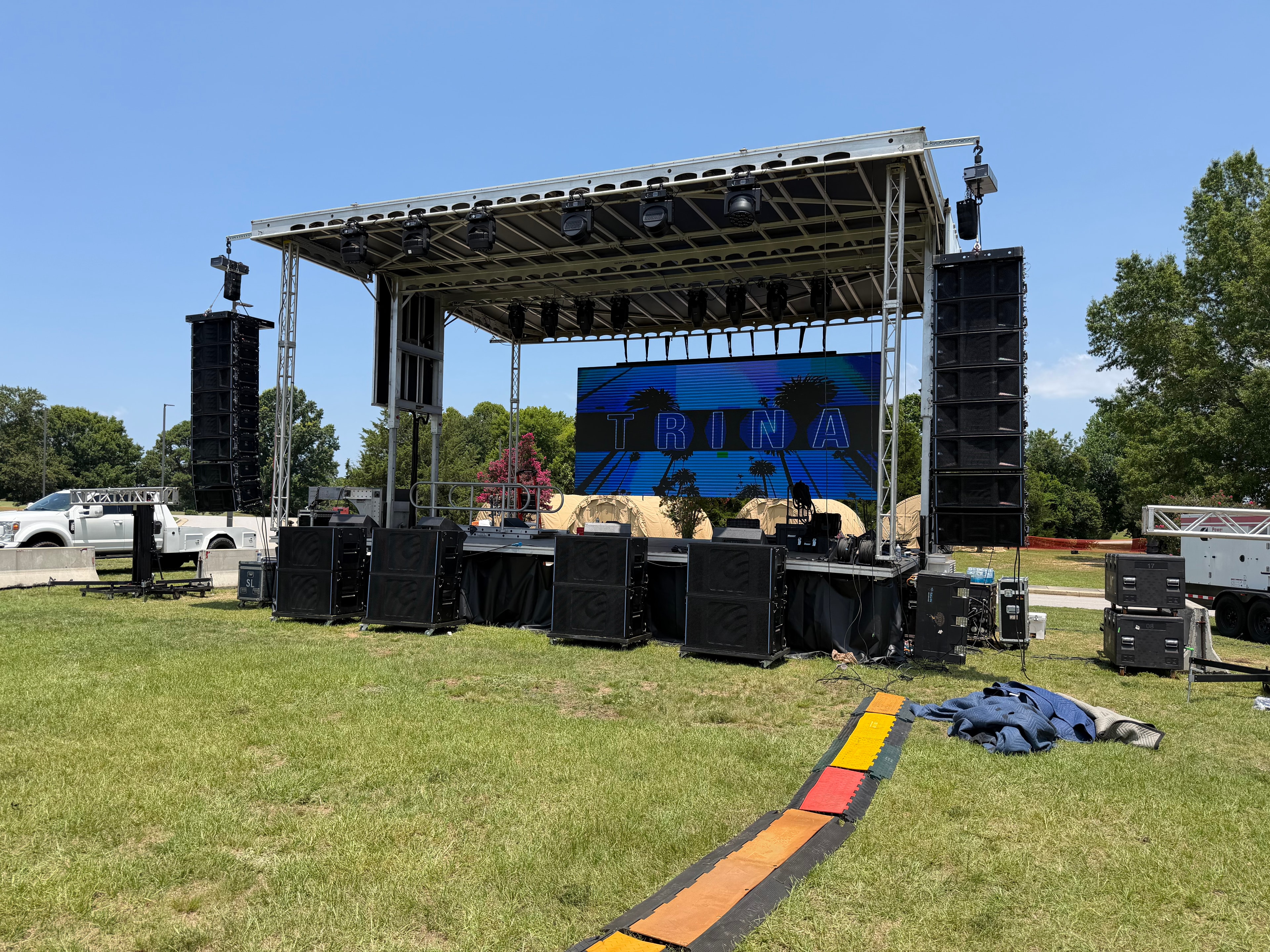 Outdoor concert stage — Trina